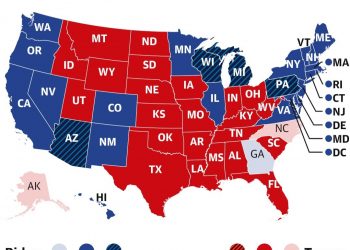 Mapa de las elecciones estadounidenses