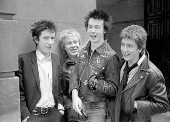 Sex Pistols punk rock band seen here in a London  Circa 1976