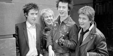 Sex Pistols punk rock band seen here in a London  Circa 1976