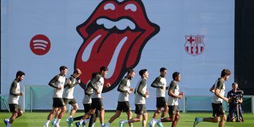 FC Barcelona players during the training session before the league match against Real Madrid, in Barcelona, on27th October 2023. (Photo by Joan Valls/Urbanandsport /NurPhoto via Getty Images)
 -- (Photo by Urbanandsport/NurPhoto via Getty Images)