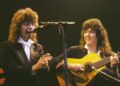 Camaron de la Isla and Tomatito in a concert The singer and the guitar player during a performance  (Photo by Quim Llenas/Cover/Getty Images)