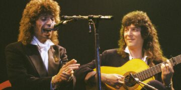Camaron de la Isla and Tomatito in a concert The singer and the guitar player during a performance  (Photo by Quim Llenas/Cover/Getty Images)